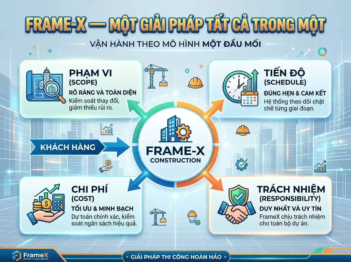 One-stop Solution — Tất cả trong một cho công trình FrameX